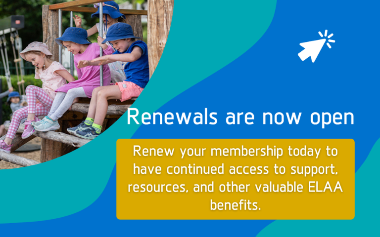 ELAA membership renewals are now open on our website for the next financial year